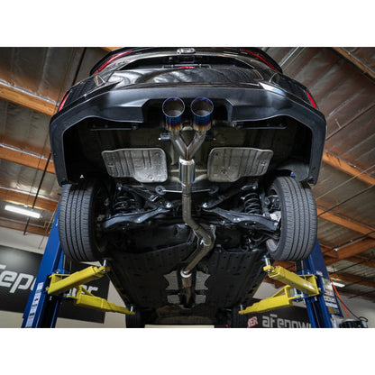 aFe Takeda 2.5in 304 SS Cat-Back Exhaust System w/ Blue Tips 17-20 Honda Civic Si Sedan I4 1.5L