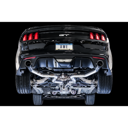 AWE Tuning S550 Mustang GT Cat-back Exhaust - Track Edition (Chrome Silver Tips)