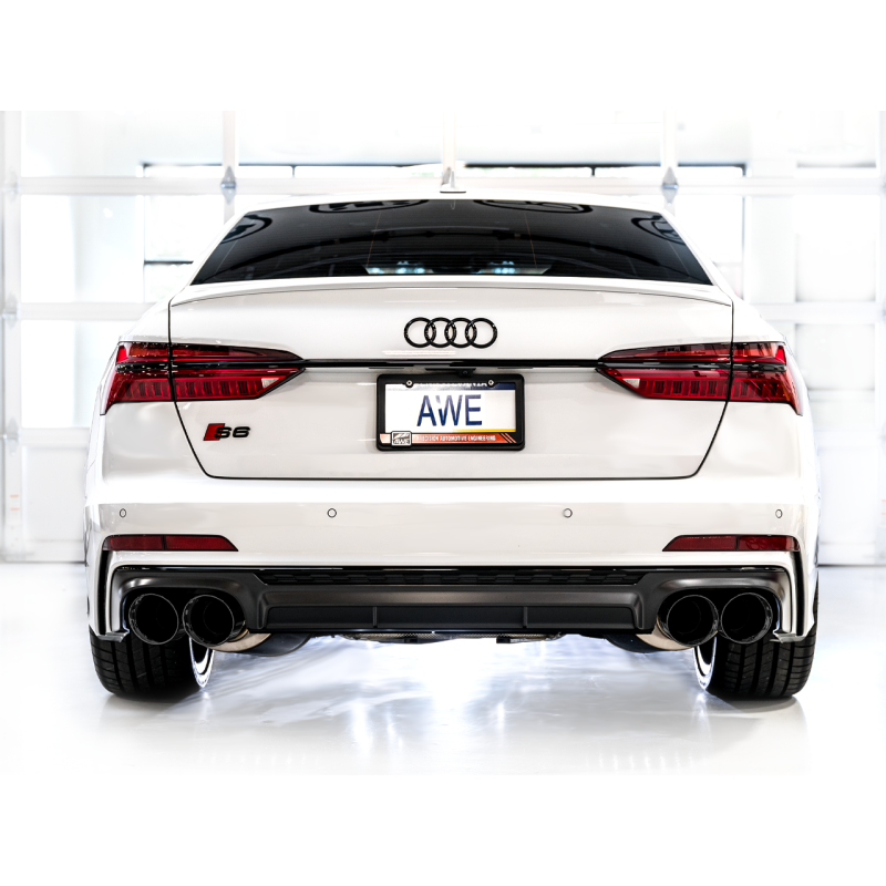 AWE Tuning 19-23 Audi C8 S6/S7 2.9T V6 AWD Touring Edition Exhaust - Diamond Black Tips