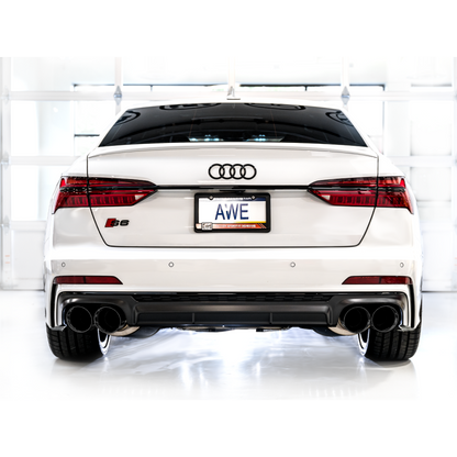 AWE Tuning 19-23 Audi C8 S6/S7 2.9T V6 AWD Touring Edition Exhaust - Diamond Black Tips