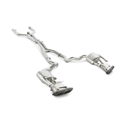 Akrapovič Evolution Line Catback Exhaust System (Titanium) w/Carbon Tips - 2015-2021 Mercedes-Benz C63 AMG Sedan