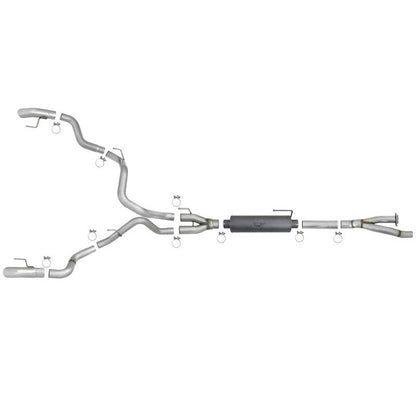 aFe MACH Force-XP Cat-Back Exhaust w/ Dual Hi-Tuck Pol Tips 17-18 Ford F-150 Raptor V6-3.5L