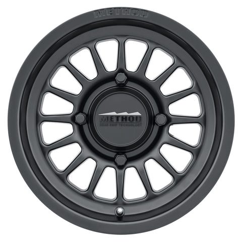 Method MR411 Bead Grip 15x7 / 4+3/13mm Offset / 4x156 / 132mm CB Matte Black Wheel