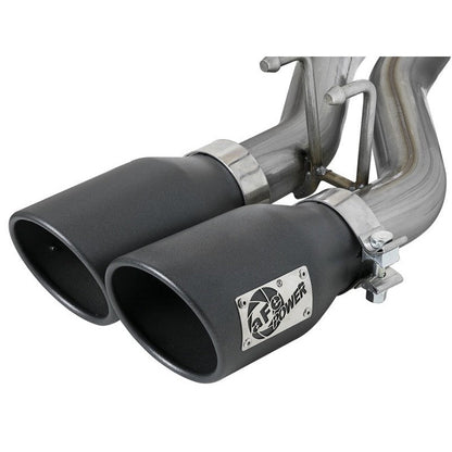 aFe Rebel Series Cat-Back 2.5in Dual Center Exit SS Exhaust w/ Black Tips 07-14 Jeep Wrangler V6