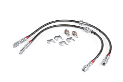 APR 15-20 Audi A3/A3 Quattro/S3/15-24 VW Golf R Braided Stainless Steel Brake Line Set - Front