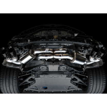 AWE Tuning 2020 Chevrolet Corvette (C8) Touring Edition Exhaust - Quad Diamond Black Tips