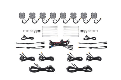 Diode Dyamics Rock Light - Red/White - M8 8-Pack