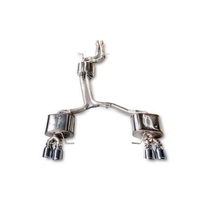 AWE Tuning Audi 8R SQ5 Touring Edition Exhaust - Quad Outlet Chrome Silver Tips