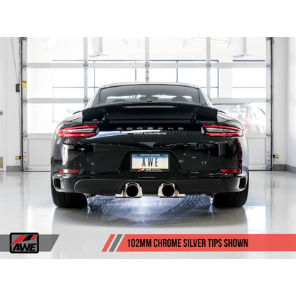 AWE Tuning Porsche 911 (991.2) Carrera / S SwitchPath Exhaust for PSE Cars - Chrome Silver Tips