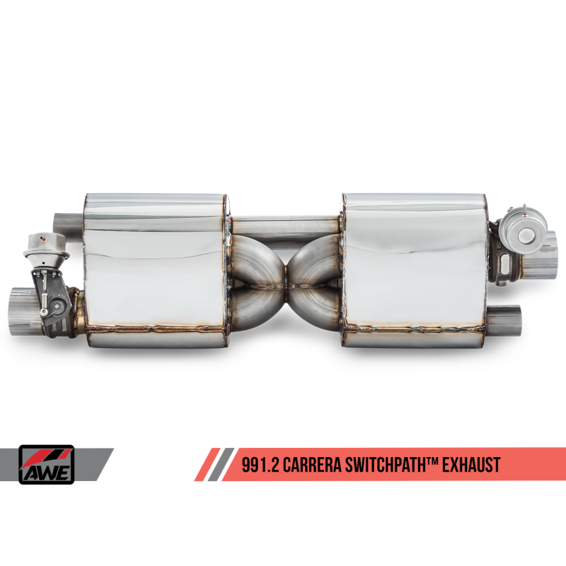 AWE Tuning Porsche 911 (991.2) Carrera / S SwitchPath Exhaust for PSE Cars - Diamond Black Tips