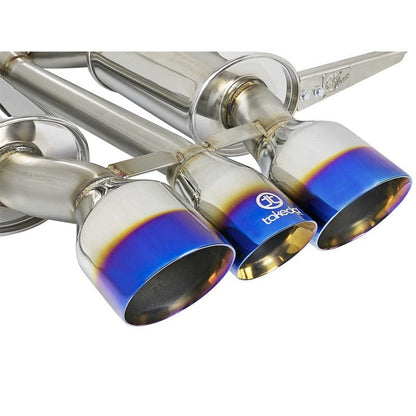 aFe Takeda 3in 304 SS Cat-Back Exhaust w/ Blue Flame Tips 2017+ Honda Civic Type R I4 2.0L (t)