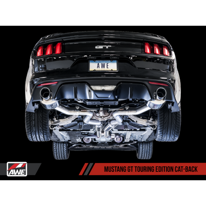 AWE Tuning S550 Mustang GT Cat-back Exhaust - Touring Edition (Diamond Black Tips)
