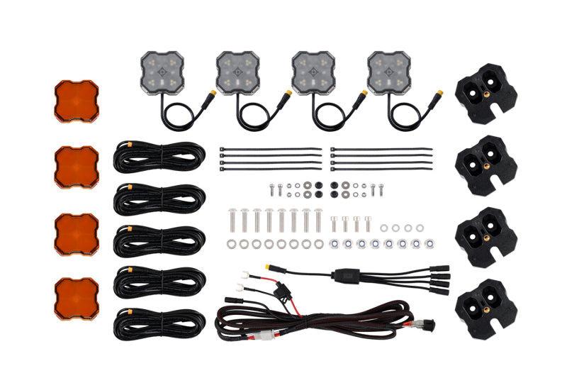 Diode Dyamics Roof Rack Scene Light Dual Color - Red/White - Kit