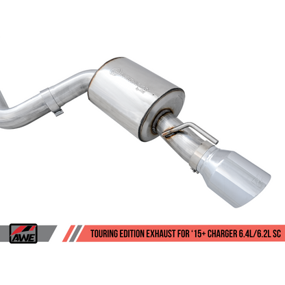 AWE Tuning 2015+ Dodge Charger 6.4L/6.2L SC Non-Resonated Touring Edition Exhaust - Silver Tips