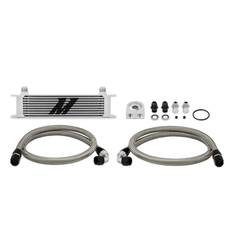 Mishimoto Universal 10 Row Oil Cooler Kit (Metal Braided Lines)