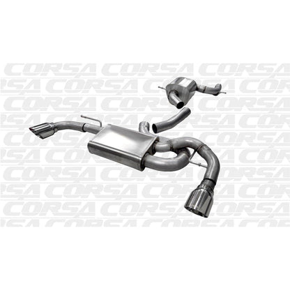 Corsa 10-14 Volkswagen GTI Mk6 Polished Touring 3.0in Cat-Back Dual Exit Polished Pro-Series Tips