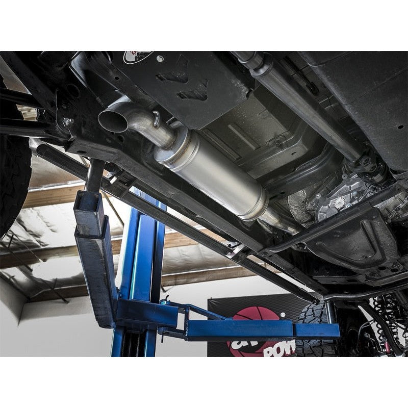 aFe Rock Basher 3in 409 SS Cat-Back Turn-Down Exhaust 12-18 Jeep Wrangler (JK) V6 3.6L/ 07-11 3.8L