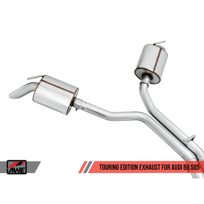 AWE Tuning Audi B9 SQ5 Non-Resonated Touring Edition Cat-Back Exhaust - No Tips (Turn Downs)