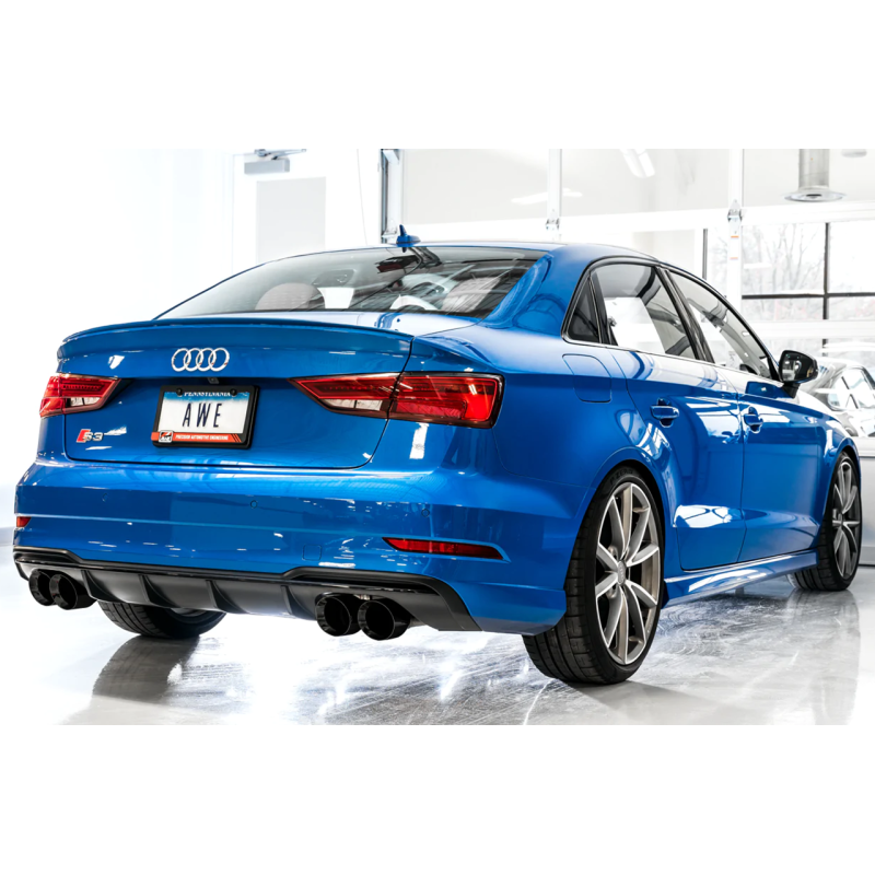 AWE Tuning Audi 8V S3 Track Edition Exhaust w/Diamond Black Tips 102mm