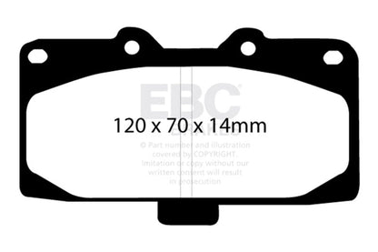 EBC 89-95 Nissan Skyline (R32) 2.6 Twin Turbo GT-R Yellowstuff Front Brake Pads