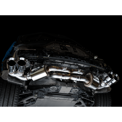 AWE Tuning 2020 Chevrolet Corvette (C8) Touring Edition Exhaust - Quad Chrome Silver Tips