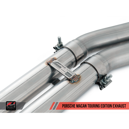 AWE Tuning Porsche Macan Touring Edition Exhaust System - Diamond Black 102mm Tips