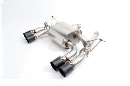 Dinan 15-20 BMW M3/M4 (F80/F82/F83) Free Flow Axleback Exhaust System - Black Tips