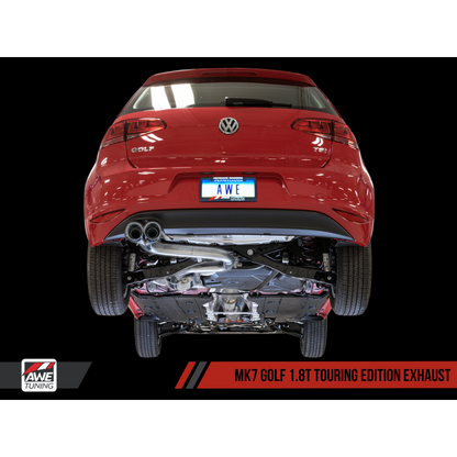 AWE Tuning VW MK7 Golf 1.8T Touring Edition Exhaust w/Diamond Black Tips (90mm)
