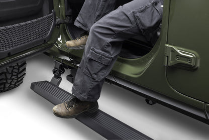 RealTruck 20-24 Jeep Gladiator CC 4dr VoltStep Electric Running Board Kit (Cut/Drill Req.) - Tex Blk