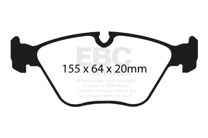 EBC 04-06 BMW X3 2.5 (E83) Redstuff Front Brake Pads