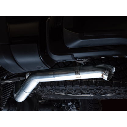 AWE Tuning 22-23 GMC Sierra 1500 AT4X 6.2L 0FG Catback Split Dual (Flat Bumper) - Bashguard(No Tips)
