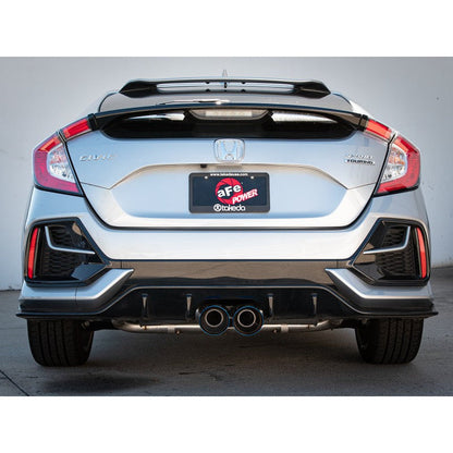 aFe Takeda 3in 304 SS Cat-Back Exhaust System w/Blue Flame Tips 17-20 Honda Civic Sport L4-1.5L (t)