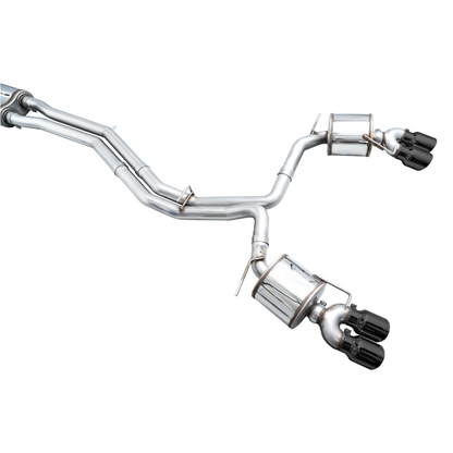 AWE Tuning 19-23 Audi C8 S6/S7 2.9T V6 AWD Touring Edition Exhaust - Diamond Black Tips