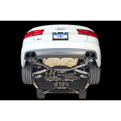 AWE Tuning Audi C7 / C7.5 S6 4.0T Touring Edition Exhaust - Diamond Black Tips