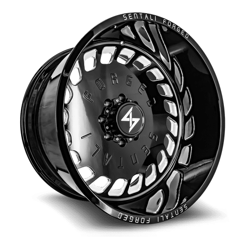 Sentali Forged SF4BM Gloss Black Milled 28x16 -99 5x139.7mm 77.8mm