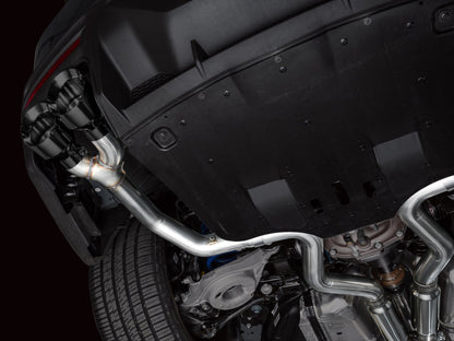 AWE 2024 Ford Mustang Dark Horse S650 RWD Track Edition Cat-Back Exhaust w/ Quad Diamond Black Tips