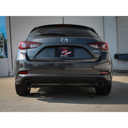 aFe Takeda 2-1/2in 304 SS Axle-Back Exhaust w/ Polished Tips 14-18 Mazda 3 L4 2.0L/2.5L