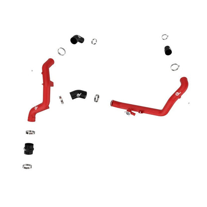 aFe Bladerunner 2-1/4 IN Aluminum Hot Charge Pipe Black 20-23 Ford Explorer/Explorer ST - Red