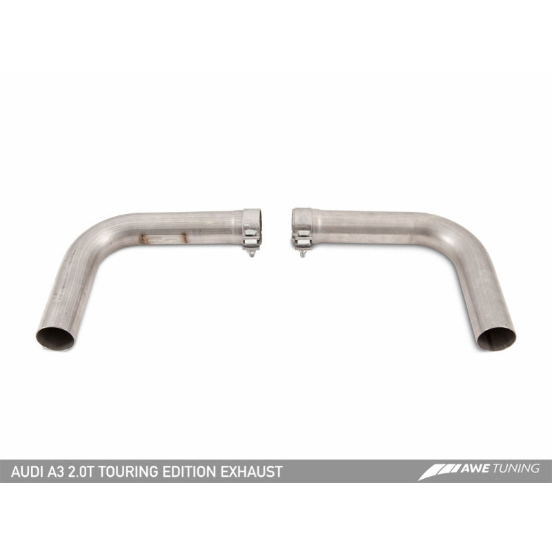 AWE Tuning Audi 8V A3 Touring Edition Exhaust - Dual Outlet Chrome Silver 90 mm Tips