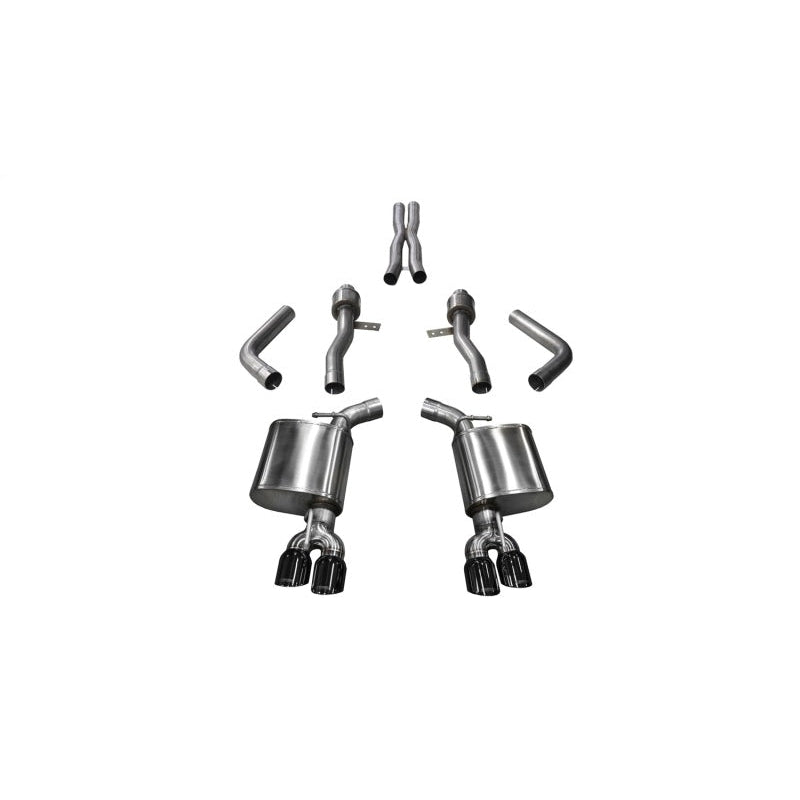 Corsa 17-18 Dodge Challenger 5.7L V8 Sport Cat-Back Dual Rear Exit w/3.5in Black Tips