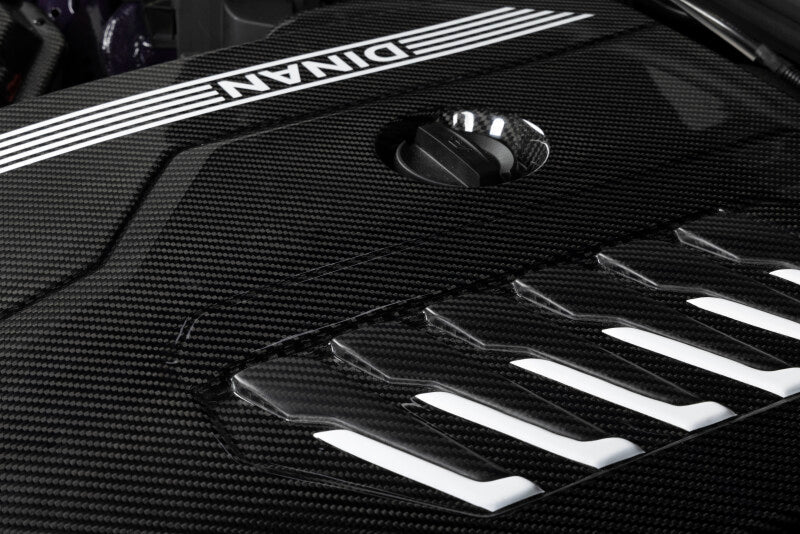 Dinan 19-26 BMW B58D (G01/G02/G20/G22/G23/G26/G42) Gloss Carbon Fiber Engine Cover w/Matte Accents
