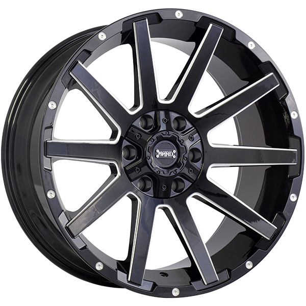 Ruffino HARD SINNER Gloss Black - Milled Edge 20x9 0 6x135|6x139.7mm 87.1mm