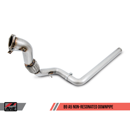 AWE Tuning Audi B9 A5 Touring Edition Exhaust Dual Outlet - Diamond Black Tips (Includes DP)