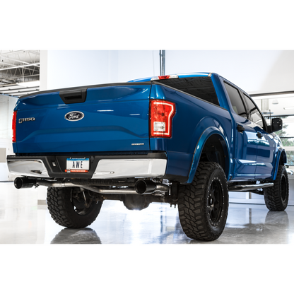 AWE Tuning 2015+ Ford F-150 0FG Dual Exit Performance Exhaust System w/5in Diamond Black Tips