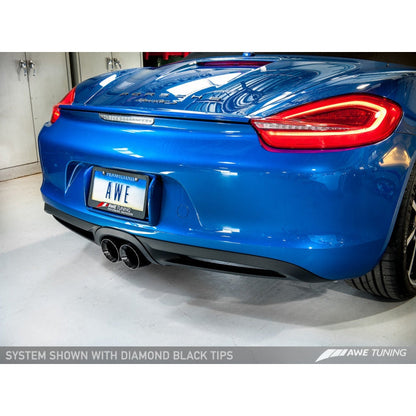AWE Tuning Porsche 981 Performance Exhaust System - w/Diamond Black Tips