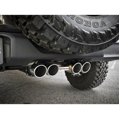 aFe Rebel Series 2.5in. 304 SS C/B Exhaust System 2018 Jeep Wrangler (JL) V6-3.6L - Polished Tip