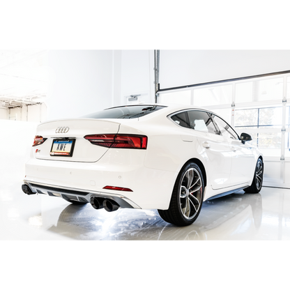 AWE Tuning Audi B9 S4 Track Edition Exhaust - Non-Resonated (Black 102mm Tips)