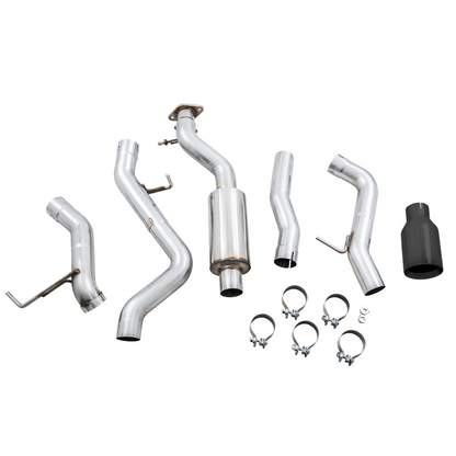 AWE Tuning 2021+ Ford Bronco 0FG Single Rear Exit Exhaust w/Diamond Black Tip & Bash Guard