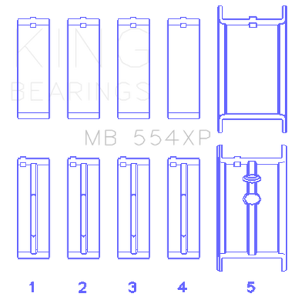 King Engine Bearings Chevrolet 265/283/302/327 V8 Main Bearing Set