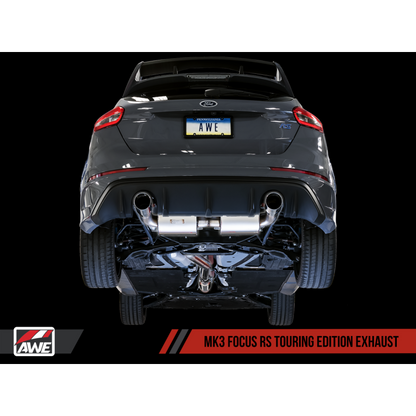 AWE Tuning Ford Focus RS Touring Edition Cat-back Exhaust- Non-Resonated - Chrome Silver Tips